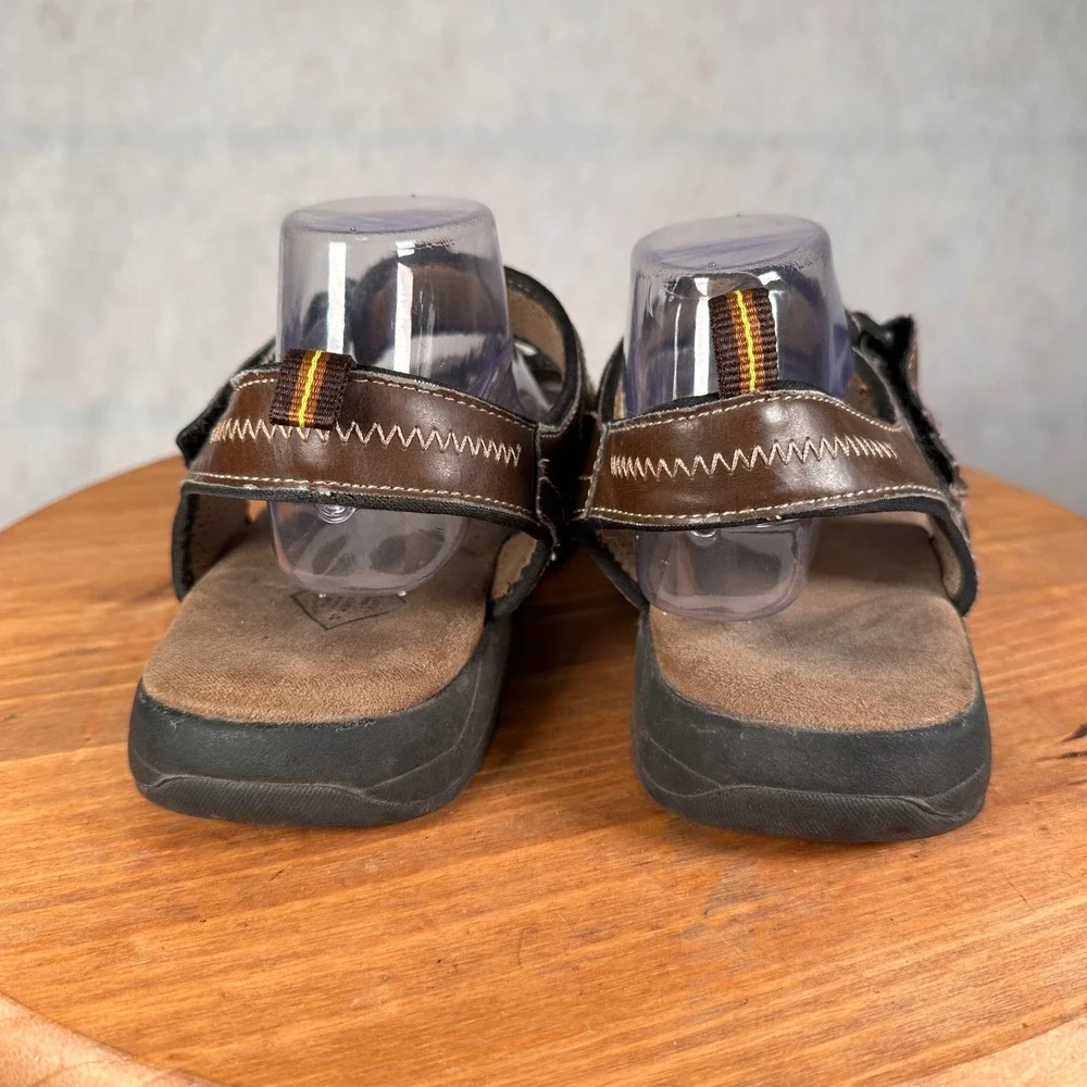 St. John's Bay Llewellyn Sandals Mens 11 Brown Good Memory Foam Strappy Sport